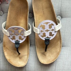 Tory Burch Sandals with Lavender and Cream Accents